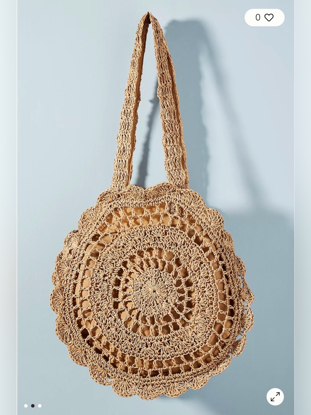 Anthropologie Babette Crocheted Circle Bag